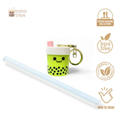 BobaPocket™ Reusable Straw Keychain