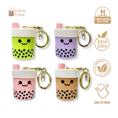 BobaPocket™ Reusable Straw Keychain