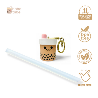 BobaPocket™ Reusable Straw Keychain