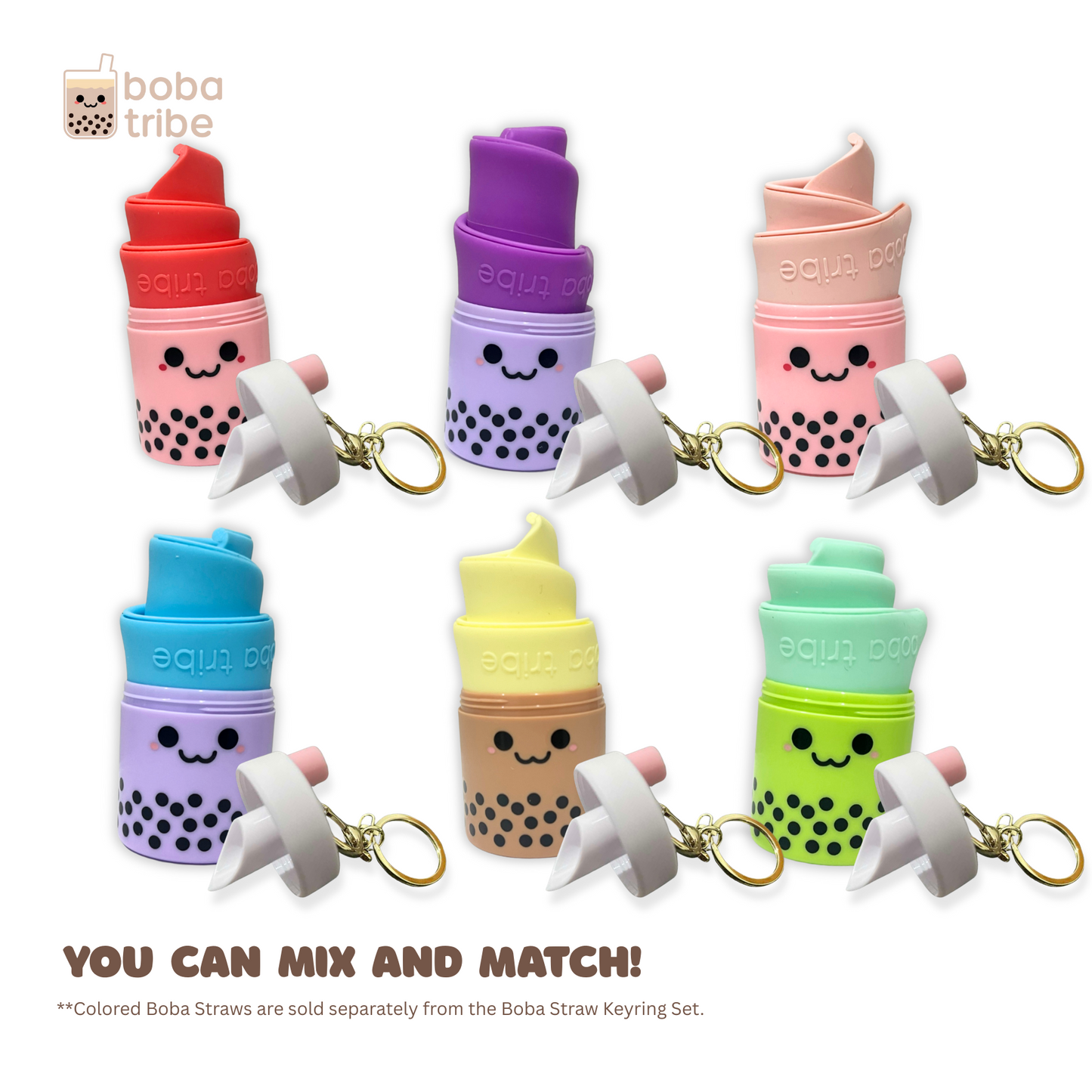 BobaPocket™ Reusable Straw Keychain
