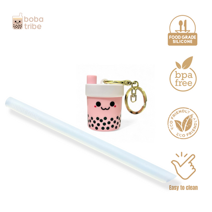 BobaPocket™ Reusable Straw Keychain