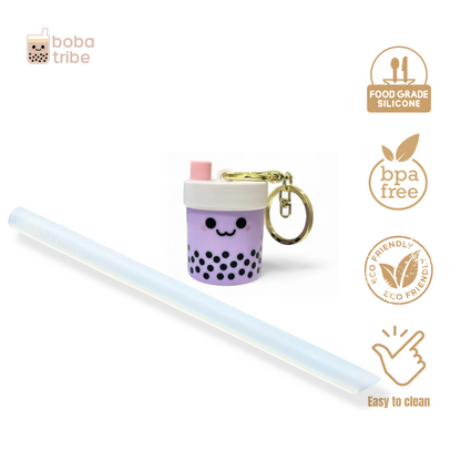 BobaPocket™ Reusable Straw Keychain